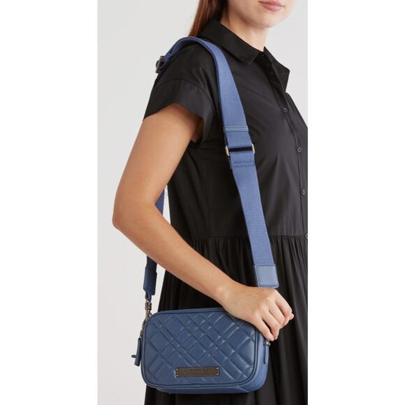 Kurt Geiger London Brixton Leather Camera Bag β Blue | NWT - Picture 6 of 6